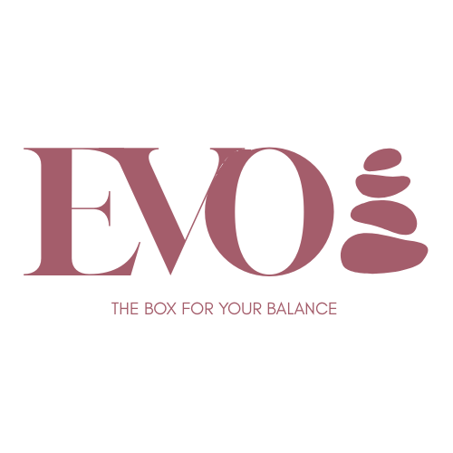 EVO BOX logo voor natuurlijke balans en menopauze ondersteuning