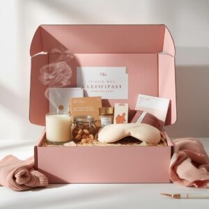 Overgang box voor vrouwen met slaapproblemen; rustgevende thee en supplementen